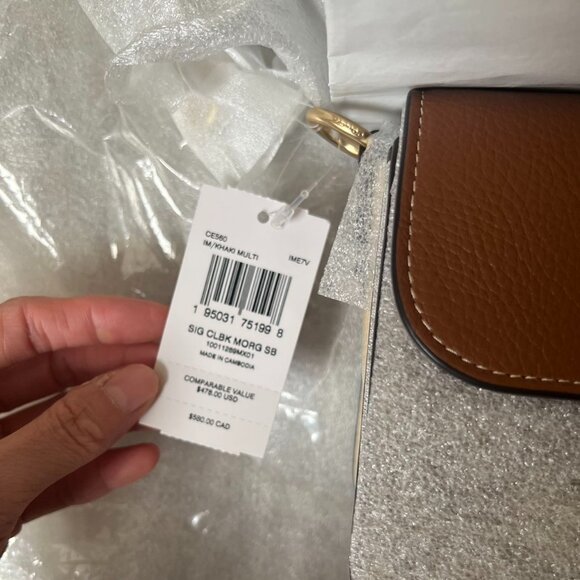 Coach Morgan Shoulder Bag In Colorblock Signature Canvas - Picture 10 of 10